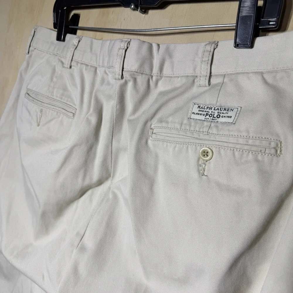 Polo Ralph Lauren Classic Prospect  Pants Men's 38x32 Beige Khaki Prospect Fit‎